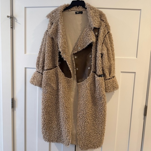 OOFWear Reversible Faux Shearling Coat, EU 38 US XS - Picture 5 of 10